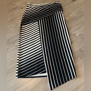 **Faith and Joy ** Cute Asymmetrical Black and White Skirt